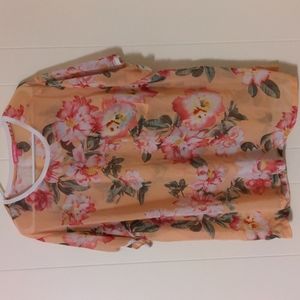 Sheer floral blouse